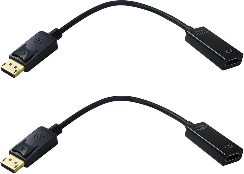 محول DisplayPort إلى HDMI 4K 60Hz بتصميم قفل آمن مجموعة من 2 باتجاه واحد - Image 1